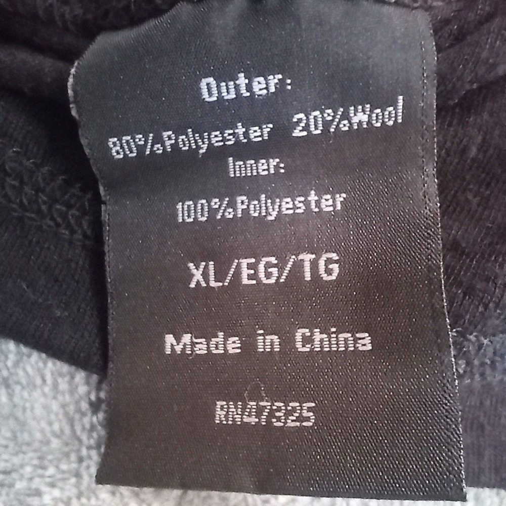 Omni Wool‎ Pullover Mens XL Base Layer Black Quarter Zip Wool Blend Cold Weather - Picture 11 of 16